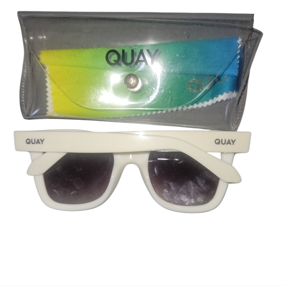 Quay Australia After Hours Bone Ivory Cream Rare Polarized With Case Sunglasses main image 4